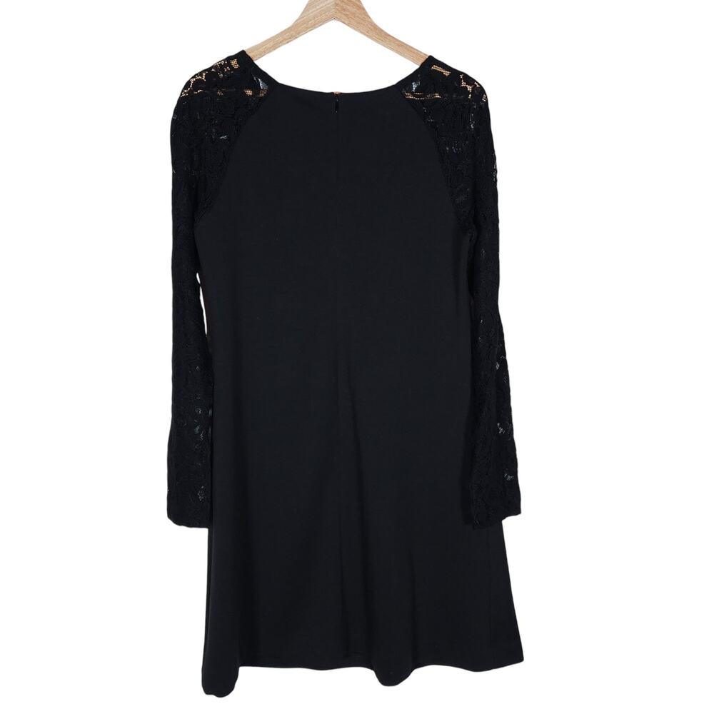 Pietro Brunelli Milano Womens Dress Small Black Floral Lace Long Sleeve A Line - Picture 7 of 15